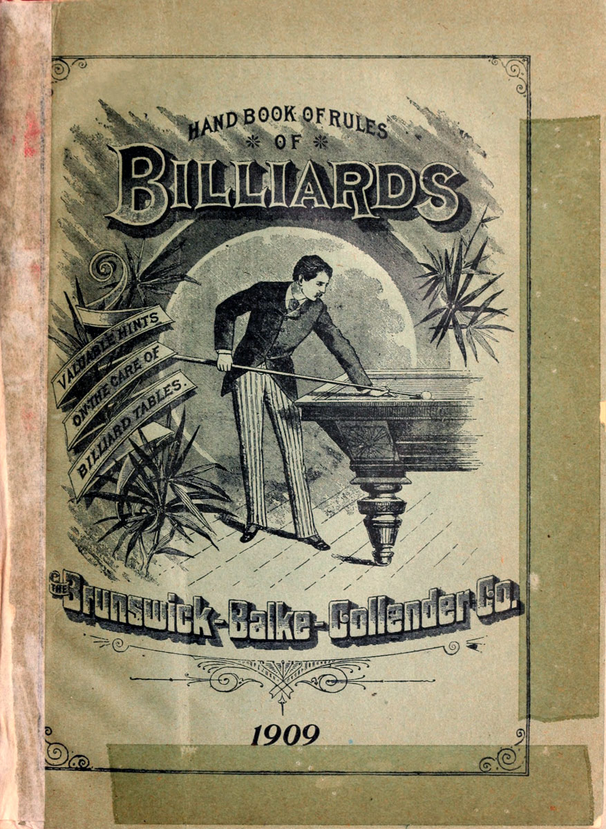 1908 Brunswick Rules Of Billiards Book 