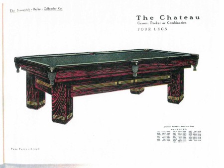 The Chateau: Antique Brunswick Pool Table For Sale