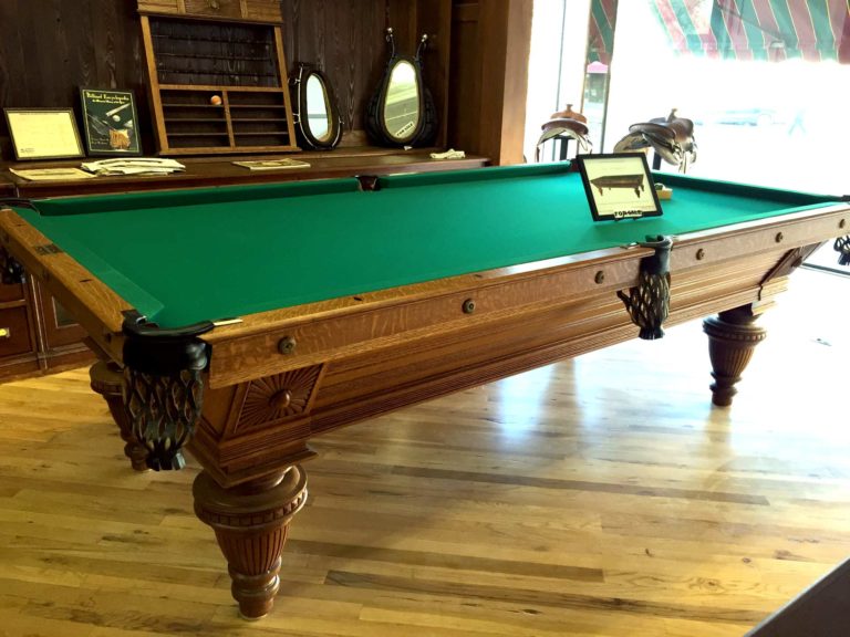 Sunburst Union League: Antique Brunswick Pool Table – Cowboy Billiards